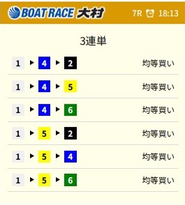 競艇ロジック 有料2本目 買い目画像